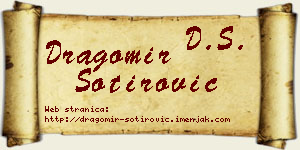 Dragomir Sotirović vizit kartica